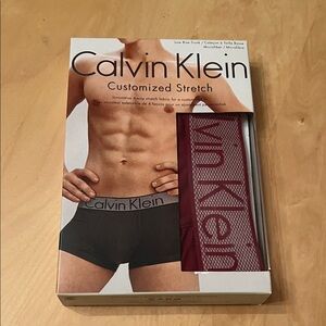 Calvin Klein Men's Customized Stretch Boxer Briefs - Burgundy